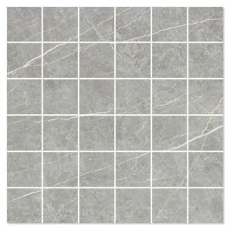 Marmor Mosaik Klinker Prestige Grå Mat 30x30 (5x5) cm-2